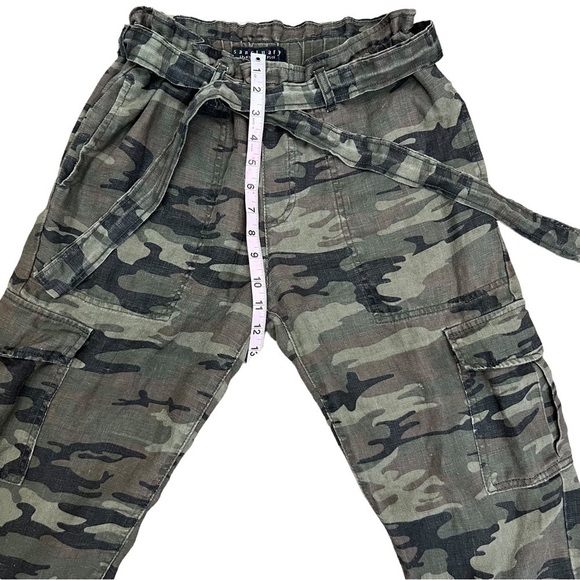 Sanctuary Anthropologie Cropped Paperbag Waist Linen Trousers Woman’s Size 26 - Picture 10 of 15